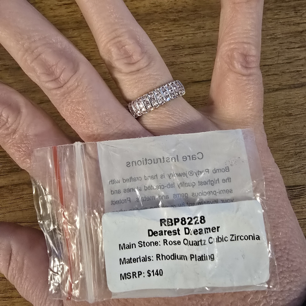 Rose Gold Cubic Zirconia Ring, Bomb Party, Dearest Dreamer